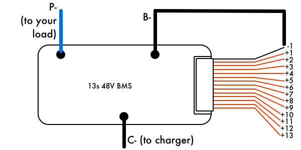 48v 13s Battery Management System Bms