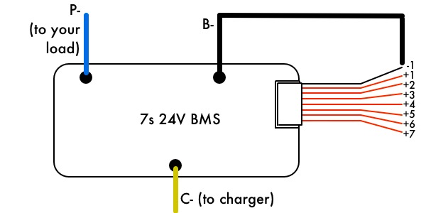 24v 7s Battery Management System Bms, 7s Bms Wiring Diagram