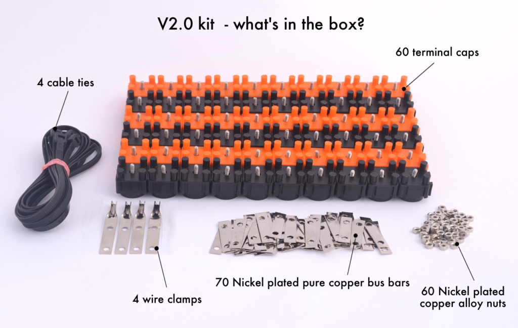 NEW Vruzend V2.1 DIY Solderless 18650 Battery Holder No Spot Weld Colour Coded